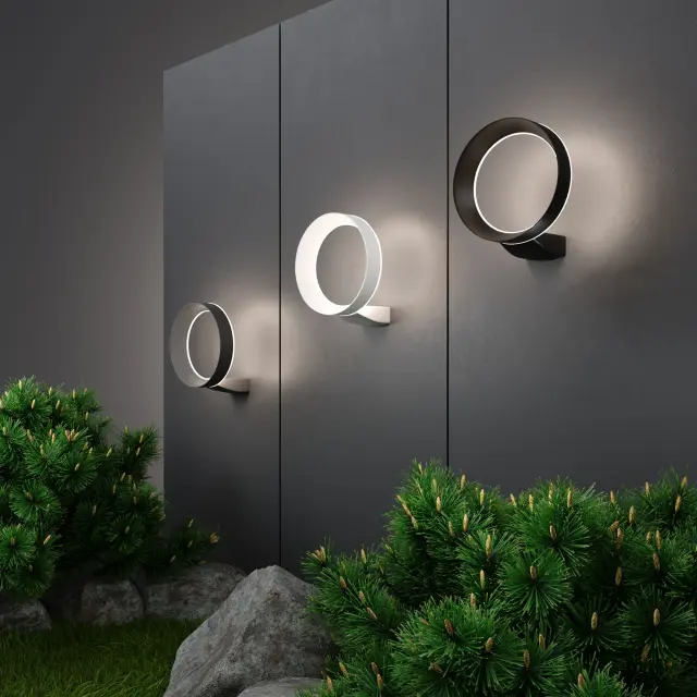 Уличный светильник Elektrostandard 1710 TECHNO LED черный/(a054933) RING, ракурс 6