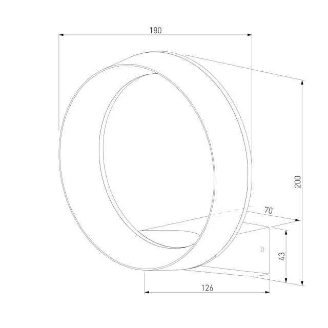 Уличный светильник Elektrostandard 1710 TECHNO LED черный/(a054933) RING, ракурс 7