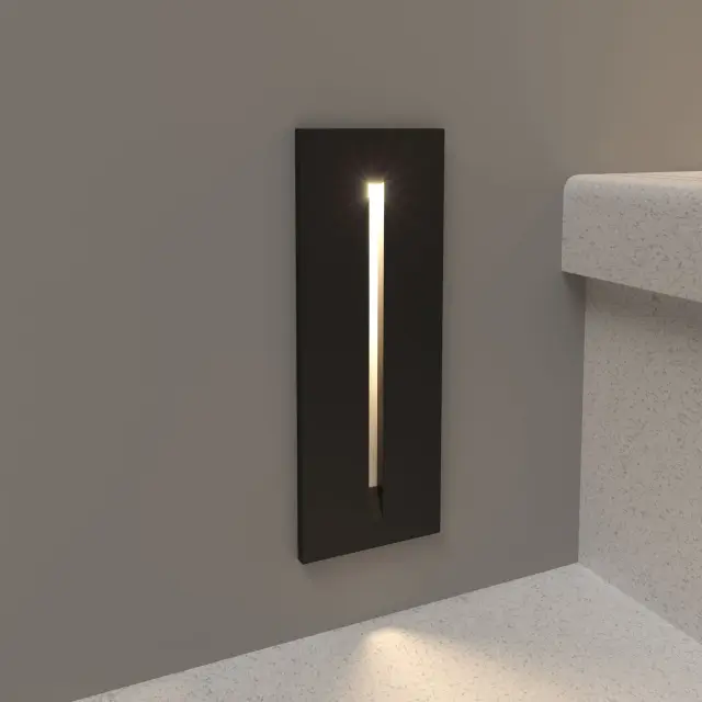 Встраиваемый в стену светильник Elektrostandard 40108/LED черный/(a055592) STEP 8