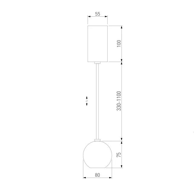Светильник Elektrostandard 50215/1 LED черный/(a055672) GIRO, ракурс 6