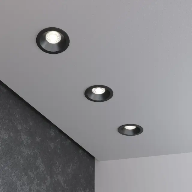 Точечный светильник Elektrostandard 15266/LED/(a055719) LIN — черный, ракурс 3