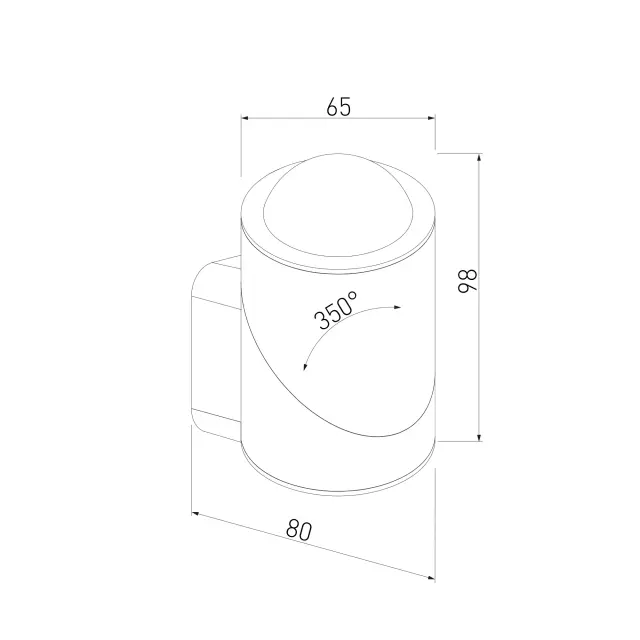 Уличный светильник Elektrostandard 35127/U черный/(a056334) GIRA, ракурс 4