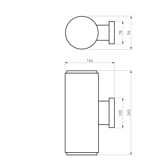 Уличный светильник Elektrostandard 1403 TECHNO песочно-белый/(a057008) STRICT, ракурс 3