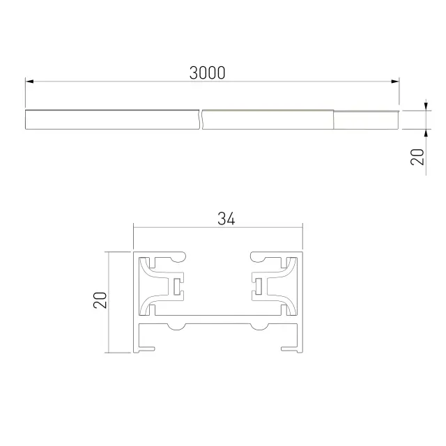 Однофазный шинопровод белый 3м 85081/00, ракурс 7