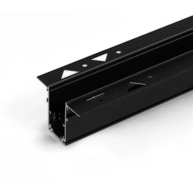 Slim Magnetic Шинопровод встраиваемый черный (2м) 85087/00, ракурс 2