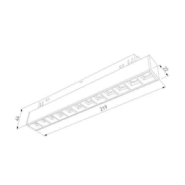 Slim Magnetic SL02 Трековый светильник 12W 4200K черный 85005/01, ракурс 6