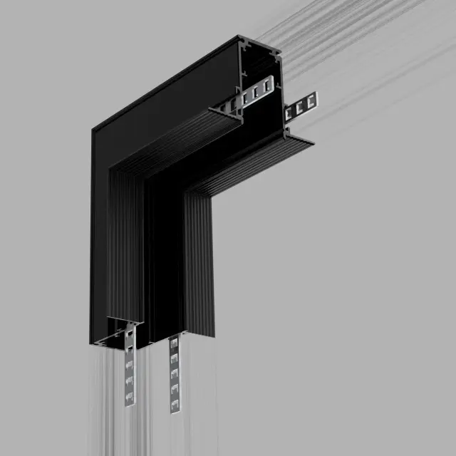 Slim Magnetic Коннектор угловой внутренний для встраиваемого шинопровода черный 85093/00