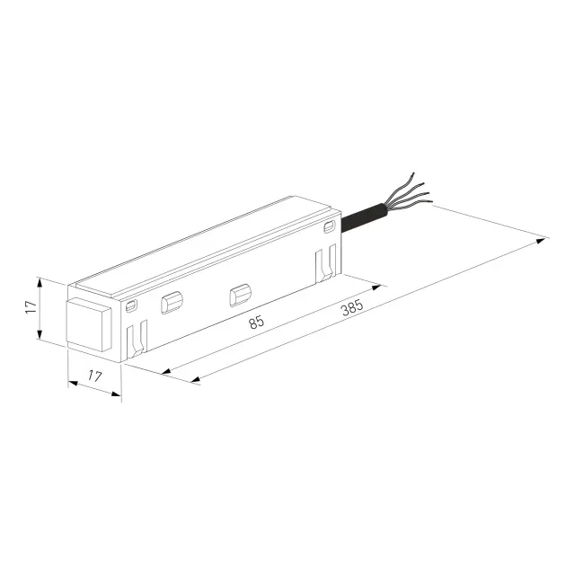 Slim Magnetic Ввод питания черный 85095/00, ракурс 5