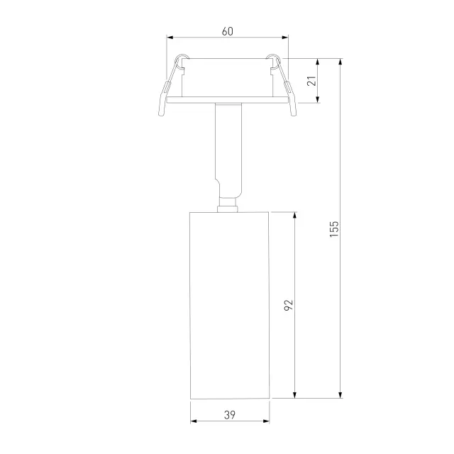 Точечный светильник Elektrostandard 25039/LED/(a058217) DIFFE — белый, ракурс 3