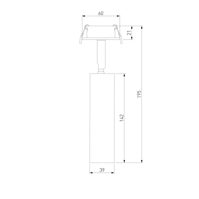 Точечный светильник Elektrostandard 25040/LED/(a058226) DIFFE — черный, ракурс 3