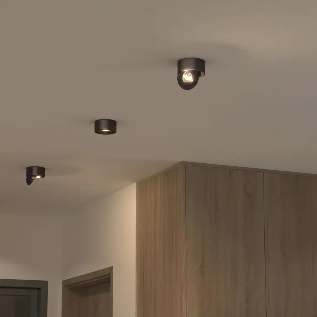 Точечный светильник Elektrostandard 25100/LED/(a059330) GLIDE — хром, ракурс 3