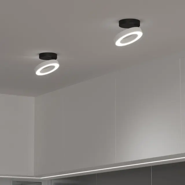 Точечный светильник Elektrostandard 25105/LED/(a060166) SPILA — черный, ракурс 2