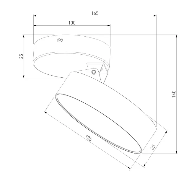 Точечный светильник Elektrostandard 25135/LED/(a060188) PILA — черный, ракурс 5