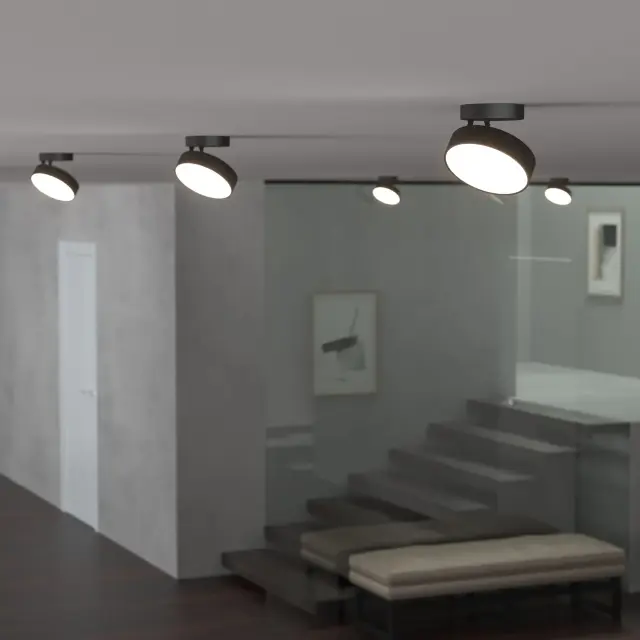 Точечный светильник Elektrostandard 25135/LED/(a060189) PILA — черный, ракурс 2