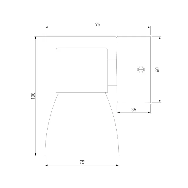 Бра Elektrostandard MRL 1027 черный/(a061047) CONO, ракурс 4