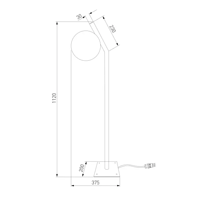 Уличный светильник Elektrostandard 35158/F черный/(a061128) SFERA, ракурс 5