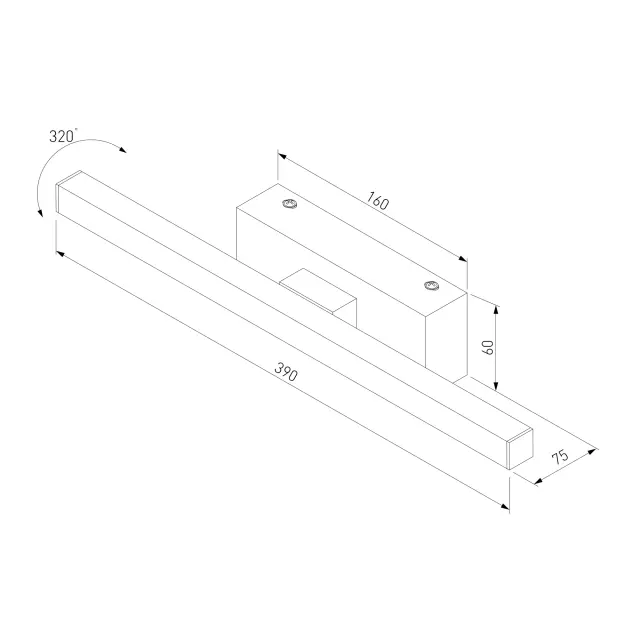 Подсветка для картин/зеркал Elektrostandard 40121/LED белый/(a061223) RINO, ракурс 4