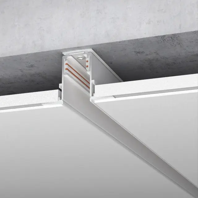 Slim Magnetic Шинопровод встраиваемый белый (1м) 85086/00