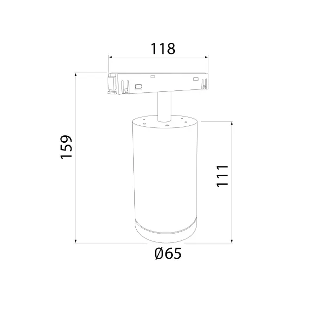 Slim Magnetic R06 Трековый светильник 10W 4200K Ringe черный/серебро 85506/01, ракурс 6