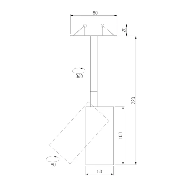 Точечный светильник Elektrostandard 50222 LED/(a061485) DROP — белый, ракурс 3