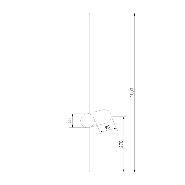Бра Elektrostandard MRL LED 1121 черный/(a061491) CANE, ракурс 6