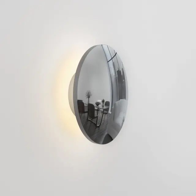 Бра Elektrostandard MRL LED 1126 черный жемчуг/(a061713) MINI DISC — хром, ракурс 3