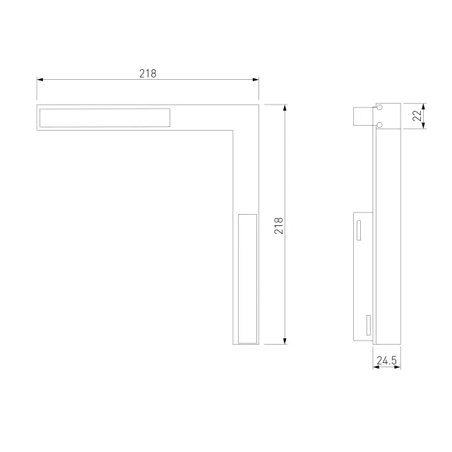 Slim Magnetic L03 Трековый светильник 24W 4200K Link черный 85029/01, ракурс 6