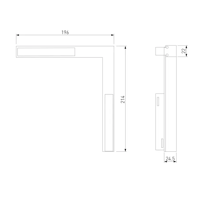 Slim Magnetic L03 Трековый светильник 24W 4200K Link черный 85031/01, ракурс 8