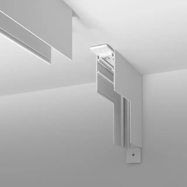 Slim Magnetic Коннектор угловой внутренний для накладного шинопровода белый 85091/11, ракурс 2