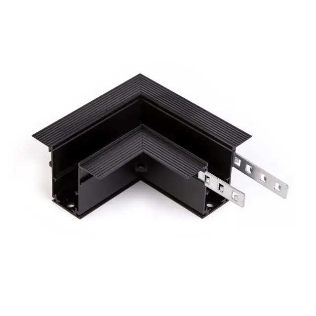 Коннектор угловой для встраиваемого шинопровода Slim Magnetic 85092/11 — черный, ракурс 2