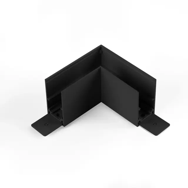 Slim Magnetic Коннектор угловой для накладного шинопровода черный 85090/11, ракурс 3