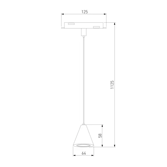 Slim Magnetic Трековый светильник 5W 4200K Event латунь 85039/01 — черный, ракурс 6