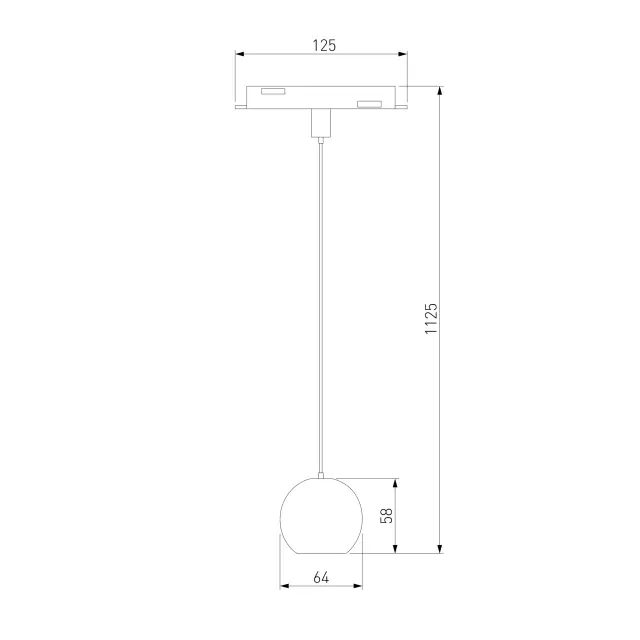 Slim Magnetic Трековый светильник 5W 4200K Event (латунь) 85040/01 — черный, ракурс 4