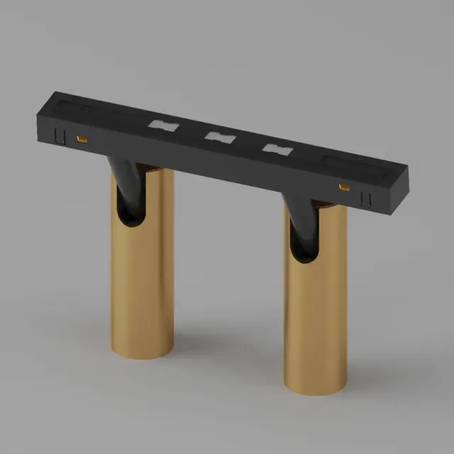 Slim Magnetic Трековый светильник 14W 4200K Dual латунь 85046/01 — черный, ракурс 4