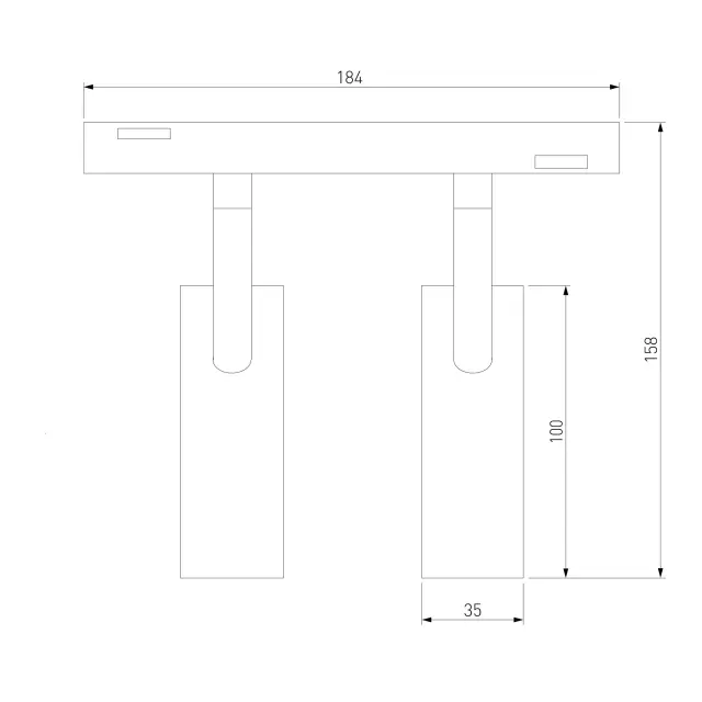 Slim Magnetic Трековый светильник 14W 4200K Dual латунь 85046/01 — черный, ракурс 7