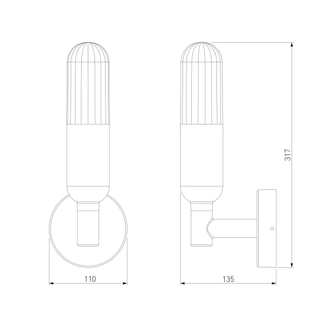 Уличный светильник Elektrostandard 35165/U черный/(a062884) ISIDA, ракурс 7