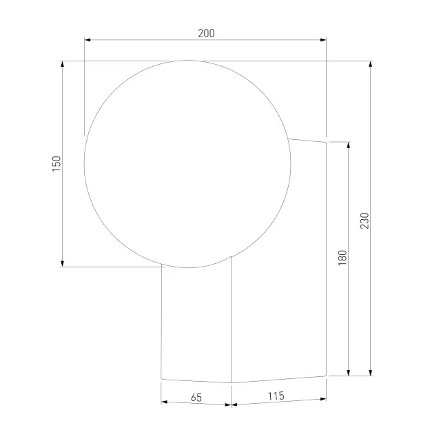 Уличный светильник Elektrostandard 35166/U черный/(a062885) GRAVITY, ракурс 3