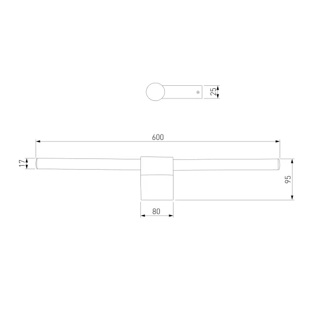 Подсветка для картин/зеркал Elektrostandard 40125/LED/(a062893) LUAR — латунь, ракурс 7