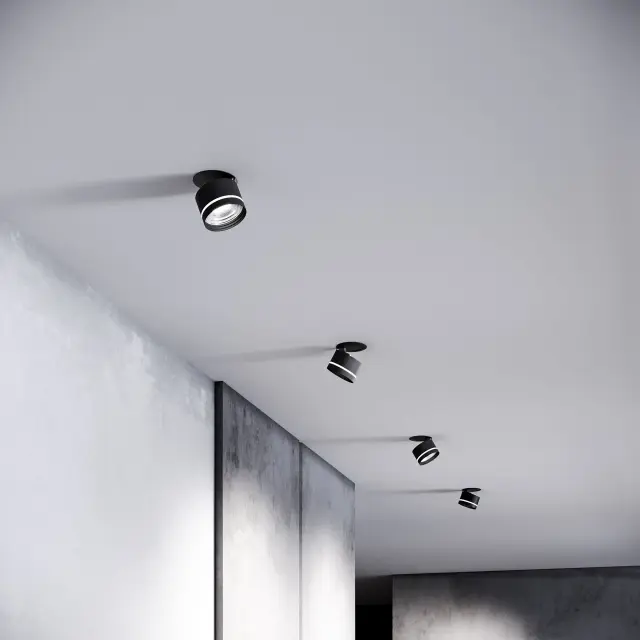 Точечный светильник Elektrostandard 25035/LED/(a062932) STARK — черный, ракурс 7