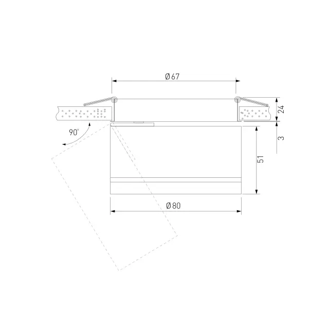 Точечный светильник Elektrostandard 25035/LED/(a062932) STARK — черный, ракурс 8