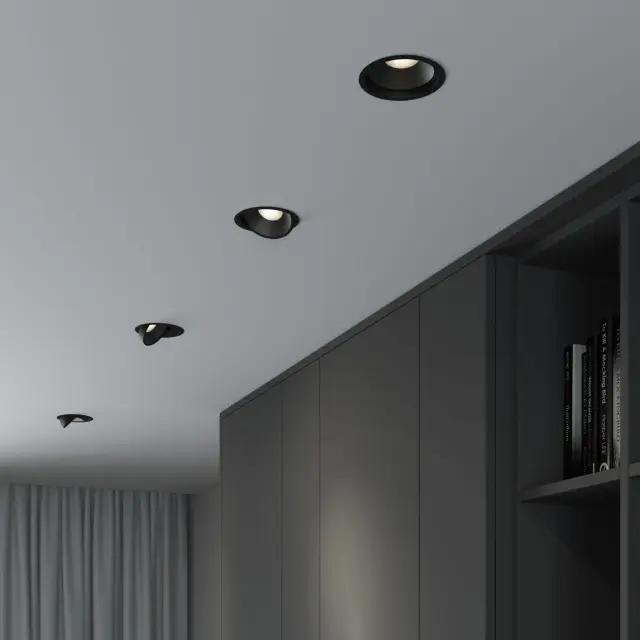 Точечный светильник Elektrostandard 25083/LED/(a062944) SLIDE — черный, ракурс 5