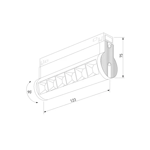 Slim Magnetic Трековый светильник 6W 4200K Alter чёрный 85048/01 — черный, ракурс 7