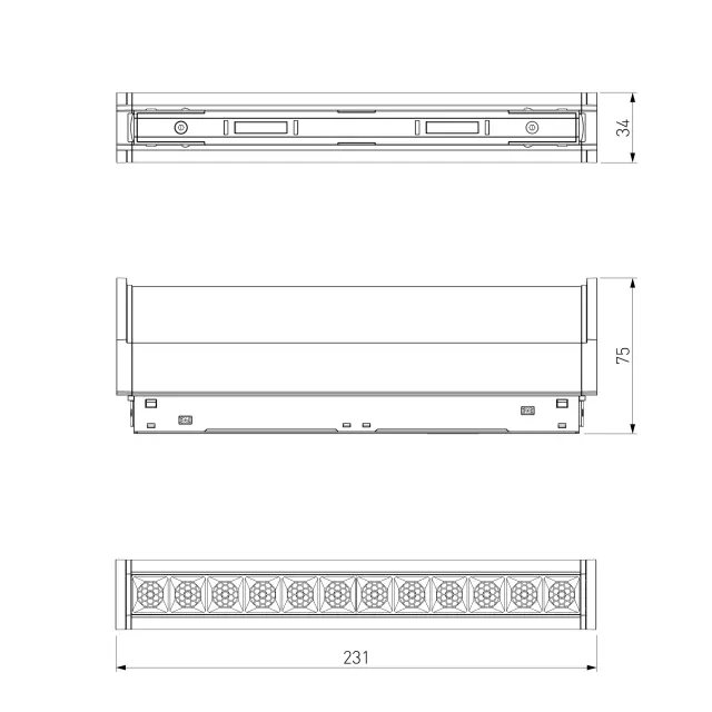 Slim Magnetic Трековый светильник 12W 4200K Alter белый 85049/01, ракурс 7