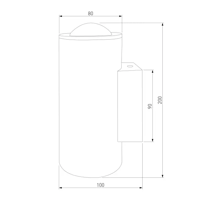 Уличный светильник Elektrostandard 35138/U черный/(a063022) COLUMN, ракурс 4