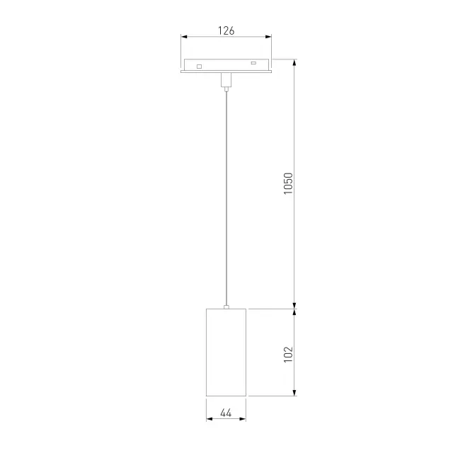 Slim Magnetic Трековый подвесной светодиодный светильник 12W 4200K Amend чёрный 85519/01 — черный, ракурс 6