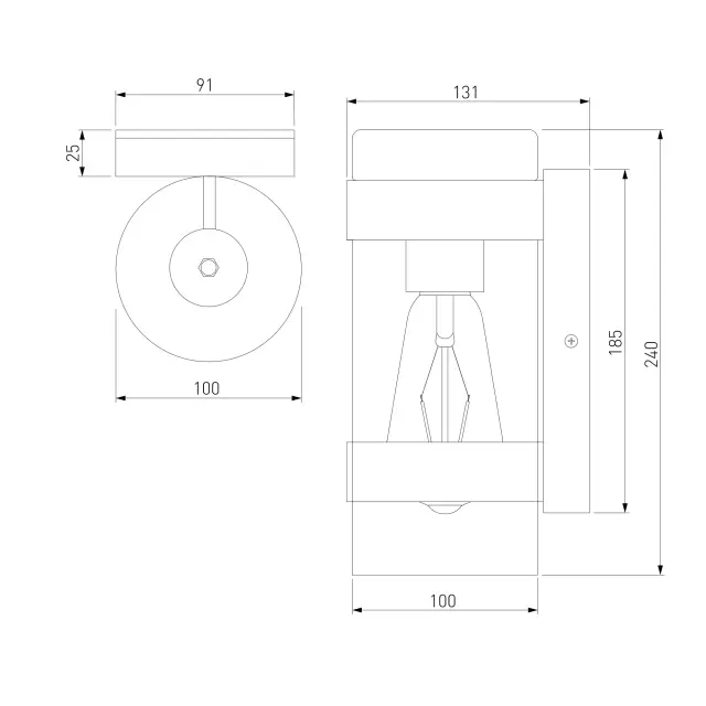 Уличный светильник Elektrostandard 35167/D темно-коричневый/(a063466) FALCON, ракурс 3