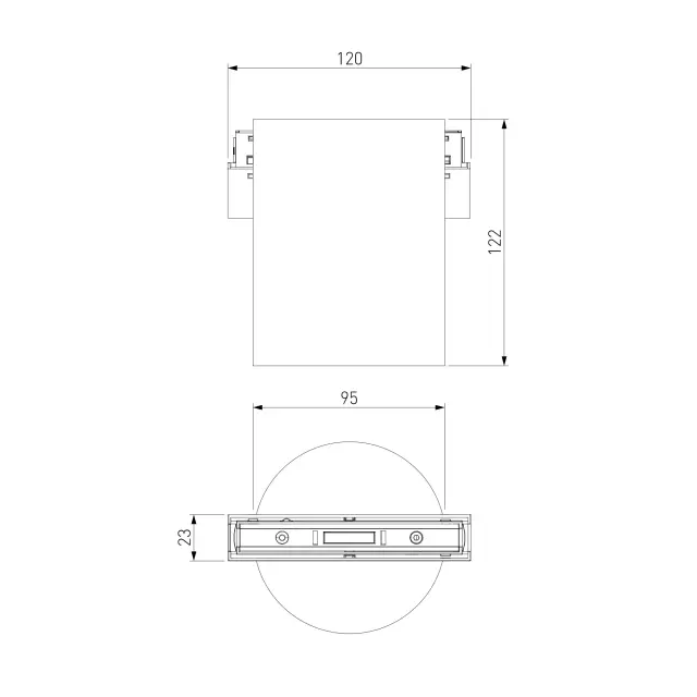 Slim Magnetic Трековый светильник 12W 4200K Solo чёрный 85054/01 — черный, ракурс 8