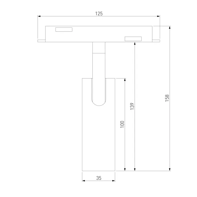Умный трековый светильник 7W 2700-6500K Dim Cubo Slim Magnetic 85070/01 — черный, ракурс 9