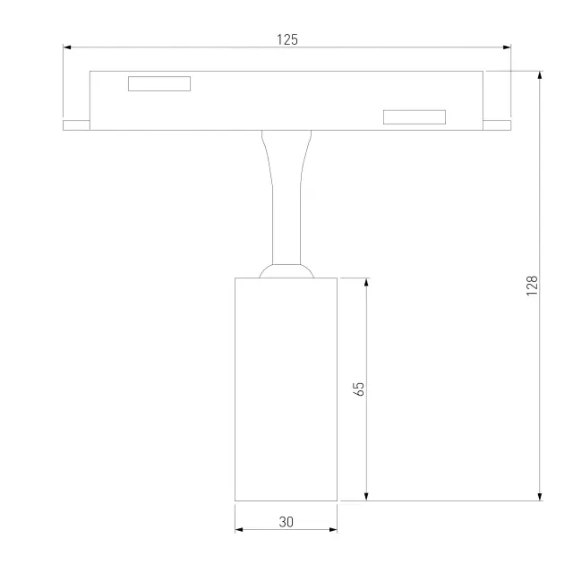 Умный трековый светильник 5W 2700-6500K Dim Cantors Slim Magnetic 85071/01 — черный, ракурс 5