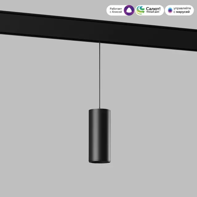 Умный трековый светильник 15W 2700-6500K Dim Amend чёрный Slim Magnetic 85073/01 — черный, ракурс 3